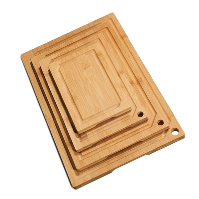 OEM/ODM Accettato Custom Engraved 3 Dimensioni Massello Bambù Tavola da Taglio Set per Cucina