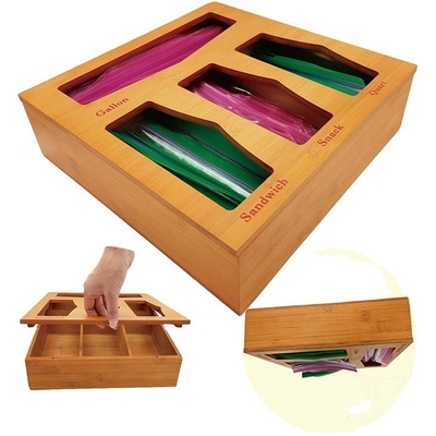 Comodo Bamboo Classic sigillato Distribuzione sacchetto da pranzo per scatole di stoccaggio naturale contenitori