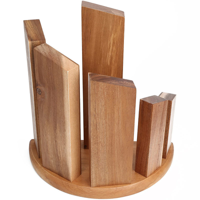 Ripiano da cucina multifunzionale in bambù semicerchio blocco di coltello magnetico