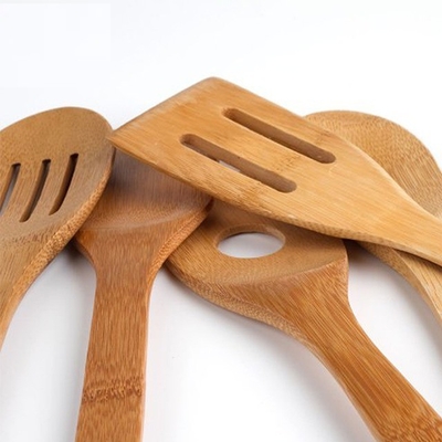 5pcs Organic Kitchenware Bambù Spatula Set per cucinare OEM