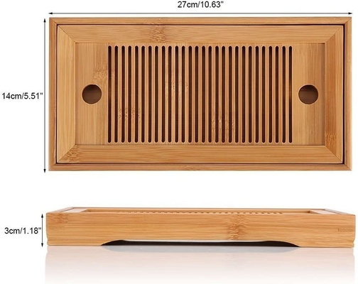 ODM Chinese bamboo vassoi da tè in legno con scarico solido naturale Nanzhu