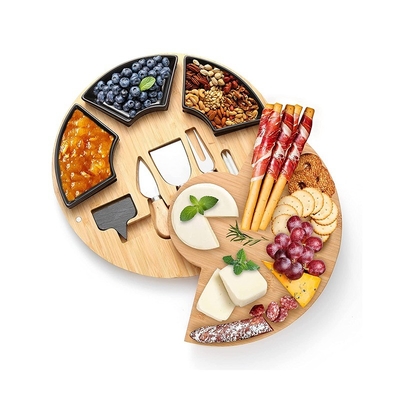 Tavola di taglio per cucina OEM Tavolo per la preparazione del formaggio in bambù Legno di acacia