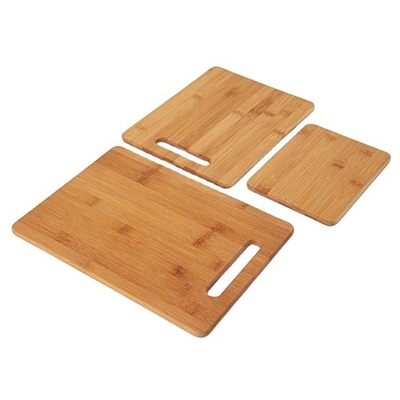 Hot seller Tavola da taglio di bambù naturale a 3 pezzi perfetto per cucina e taglio