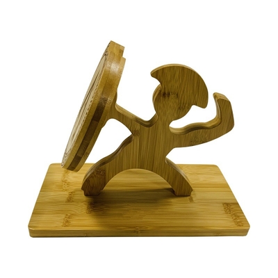 Bambù Legno Cucina Soldato Scudo Forma Coltello Porta Coltello Blocco Porta 6 Coltelli