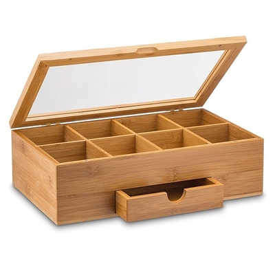 Scatola per il teacup in bambù naturale di design moderno