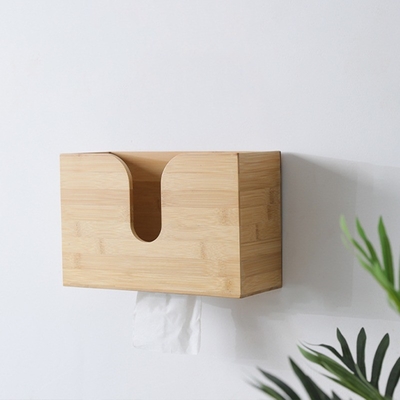 2023 Adesive Desktop Bambù Tissue Storage Box con design e certificazione CE / UE