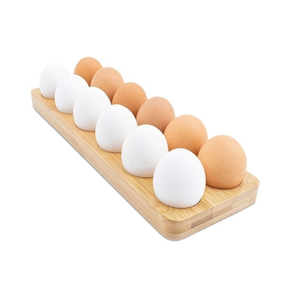 Tavolo per uova in bambù per il bancone o il frigorifero Forma rettangolare ideale per il frullato di latte