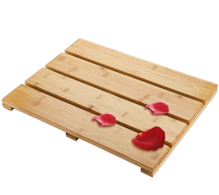 Modello a strisce di legno di bambù non scivoloso per doccia 39.88 x 26.17 x 3.05 cm per bagno