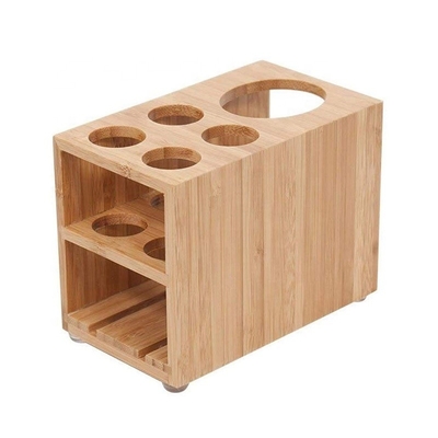 Organico sostenibile Bambù porta spazzolino per denti Paste da denti Stand per il bagno Vanity Storage