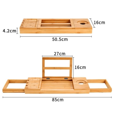 Home Arredamento Bambù Bagno estensibile Caddy vasca da bagno Customized