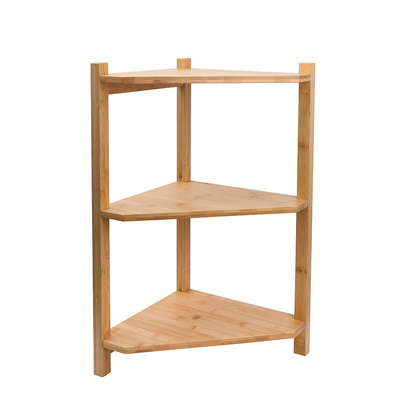Scaffale di bambù per bagno a tre piani