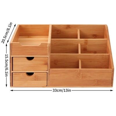Accessori di archiviazione Logo personalizzato Multi-small Space Bamboo Box di archiviazione per hotel