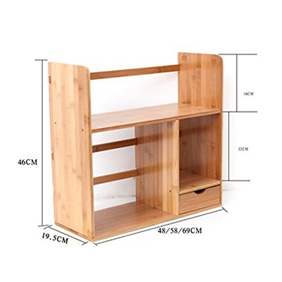 Rectangle BAMBOO File Stand Holder Desktop Bookcase per esigenze polivalenti e durevoli