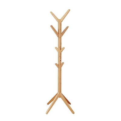 Customizabile Acceptabile Free Standing Bambù Tree Coat Rack Stand con 4 Tier Hangers