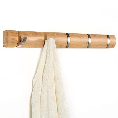 Bambù sostenibile ganci per cappotti cappello per parete gancio per parete montato