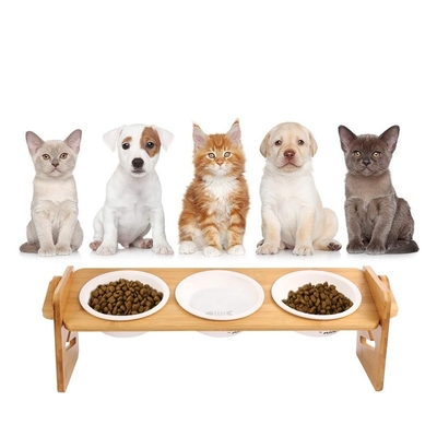 Installazione di tipo stazionario monopiano di bambù per animali domestici per animali di piccola e media taglia