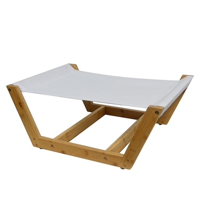 OEM Bambù Letti per animali da compagnia Lunghe pellicce finta Dog Letto In legno