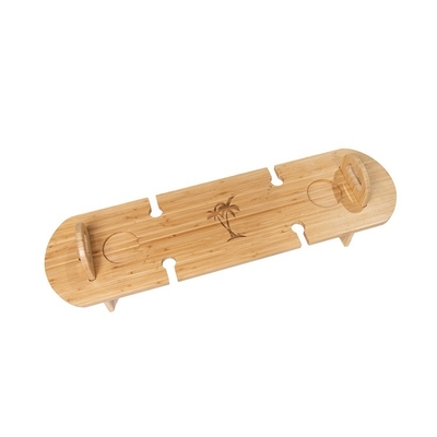 MB-HW090 Tavolo di bambù grande piatto portabile vassoio per snack all'aperto formaggio ovunque