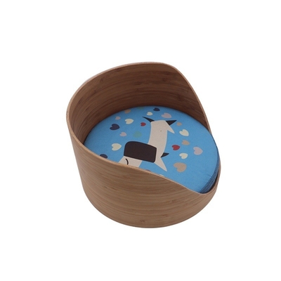Materasso infrantabile Bambù Letto per cani calmante Rotondo 28x28x15cm