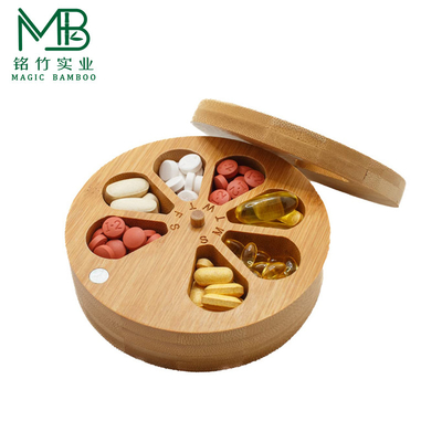 Conservatorio di farmaci portatile in bambù per viaggi
